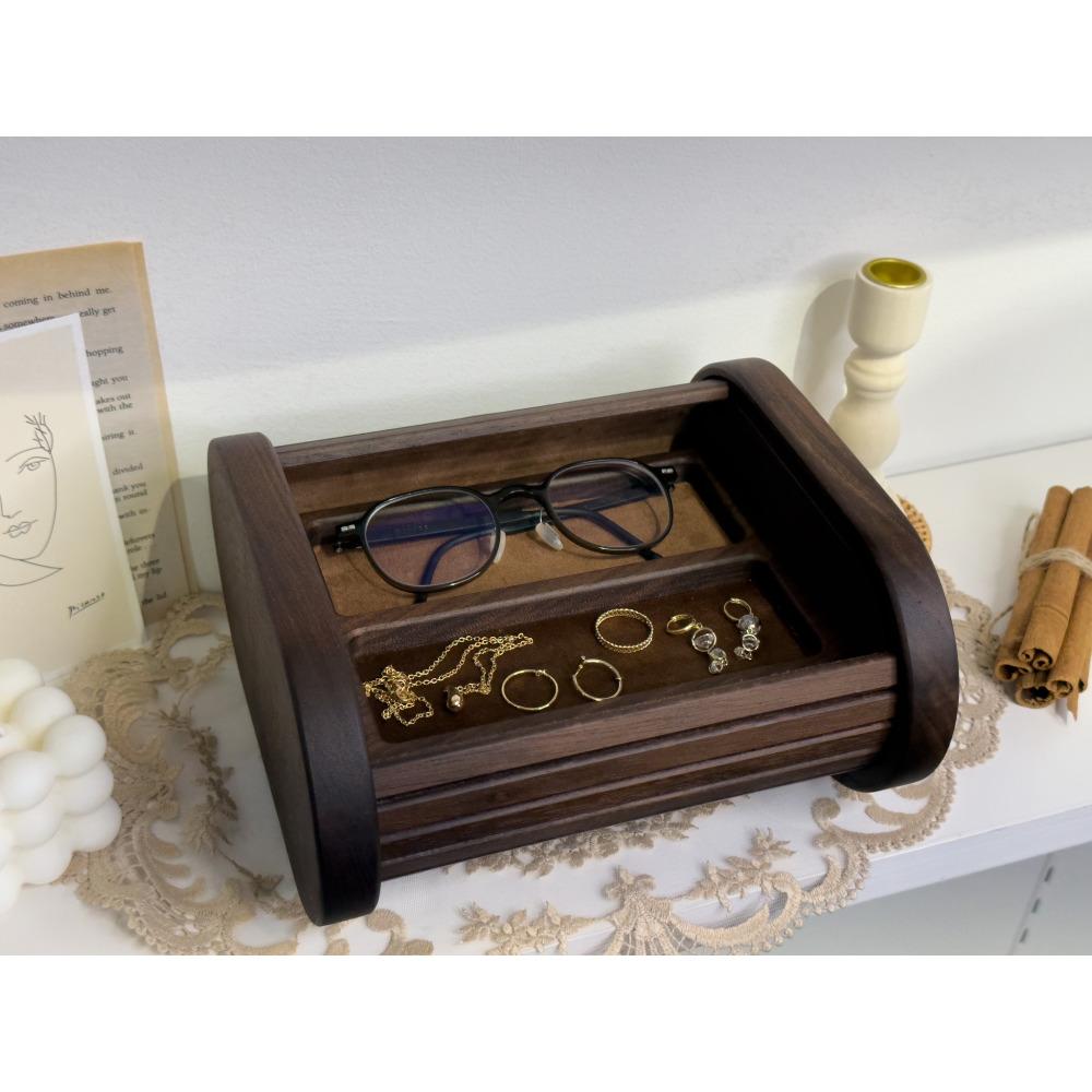 월넛 타원 수납함 S-ver.2