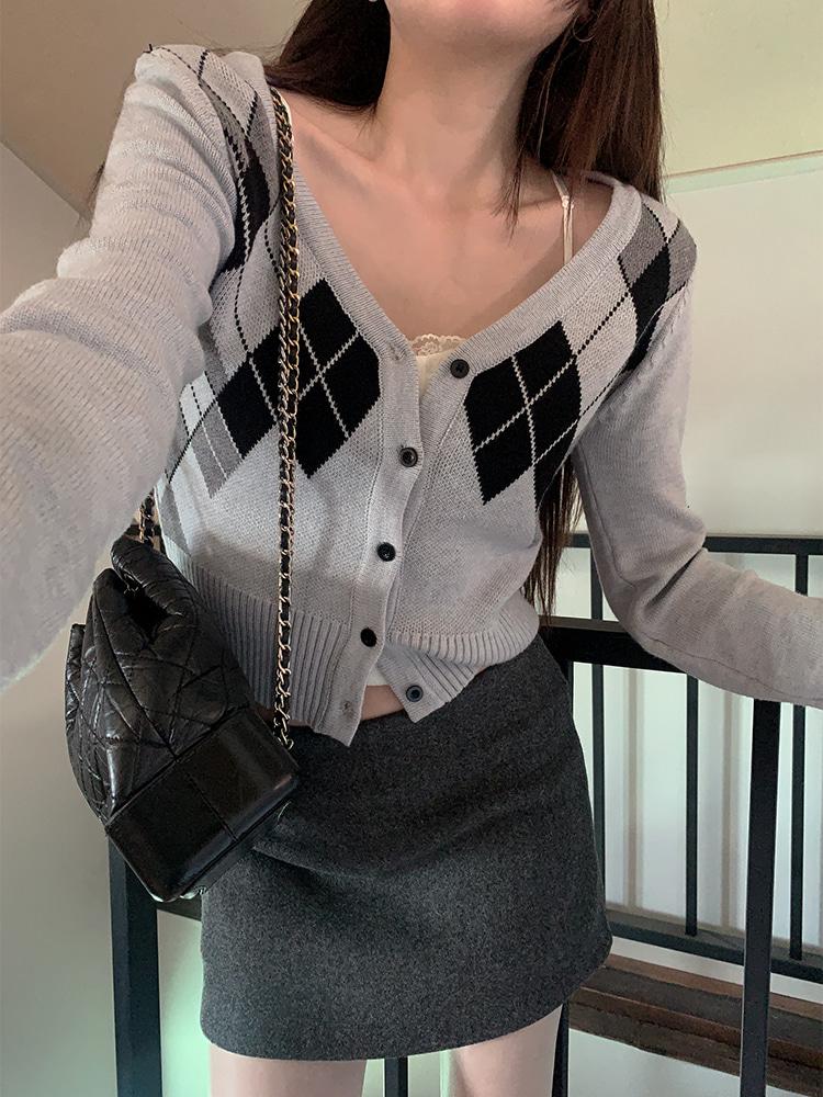 Outry argyle cotton cd(2colors)