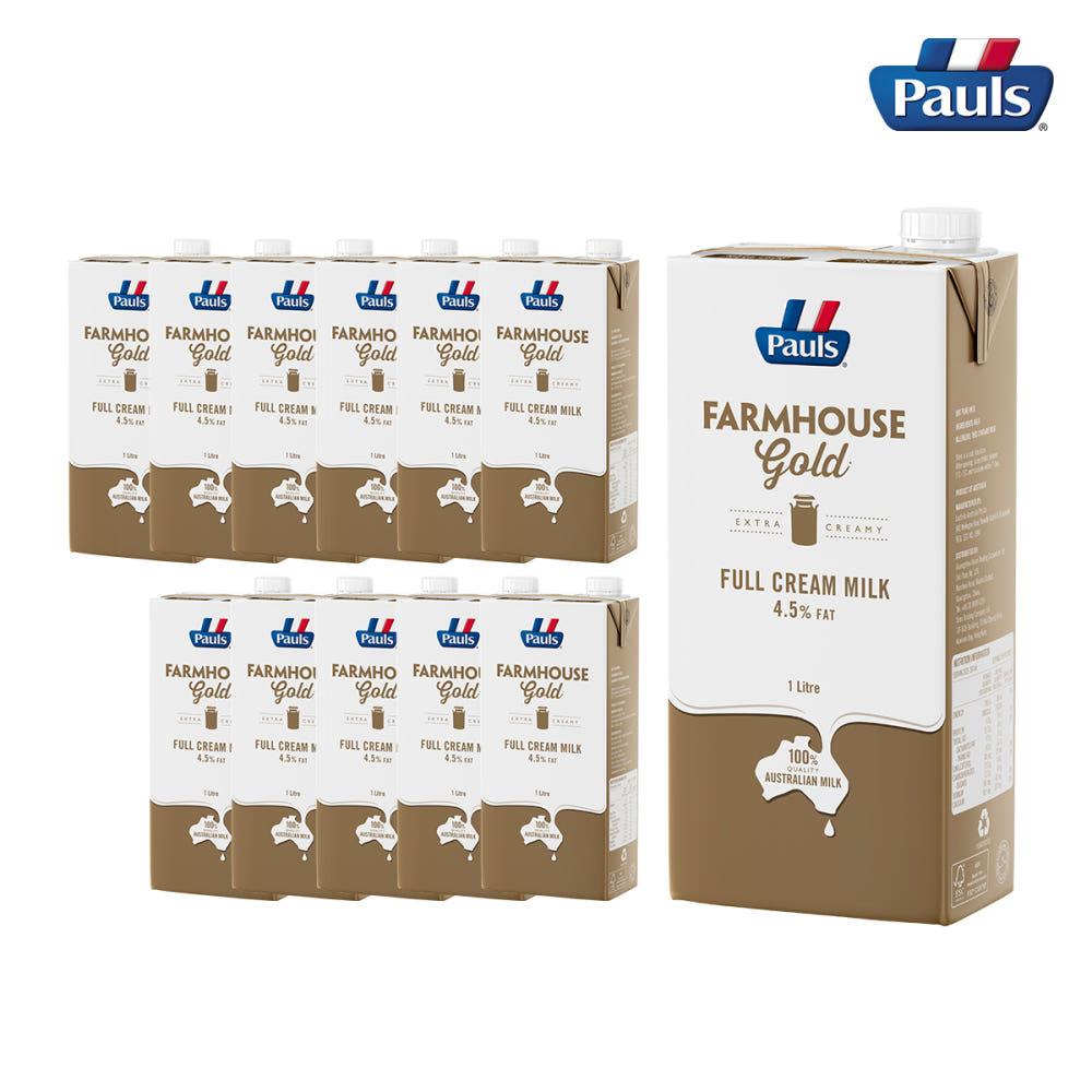 폴스우유 고지방 팜하우스 골드 밀크 수입 멸균우유 1L 12팩 (1박스)