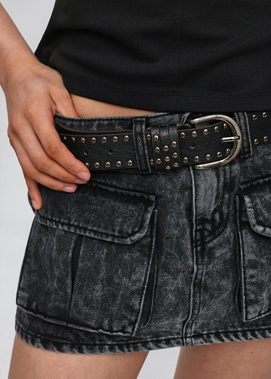 블랙업 [1천개판매] 탓스 스터드 레더벨트