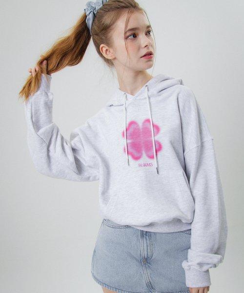 Blooms Hoodie Light melange