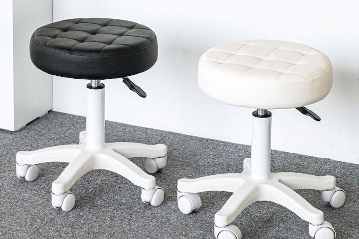 퀼팅 스툴 이동식 바퀴 높낮이조절 화장대 회전 보조 인테리어 디자인 의자 4colors