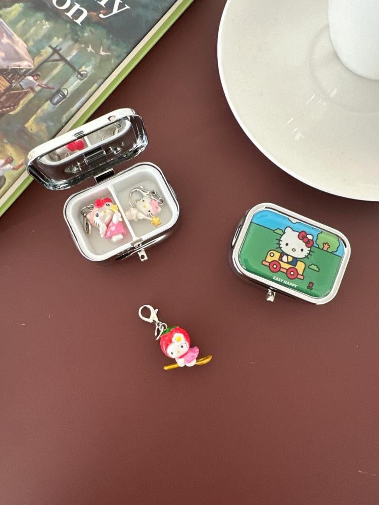 헬로키티 미니 사각 악세사리 틴케이스
