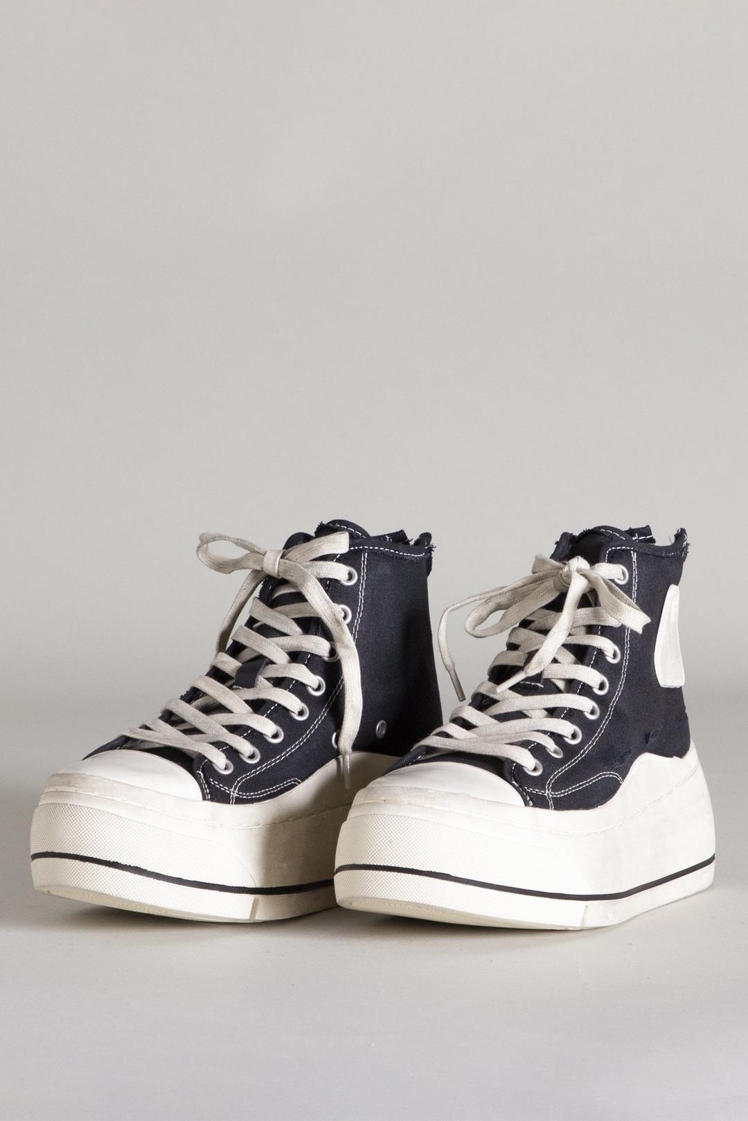 KURT HIGH TOP SNEAKER - BLACK - BLACK CANVAS / 5 / R13S5029