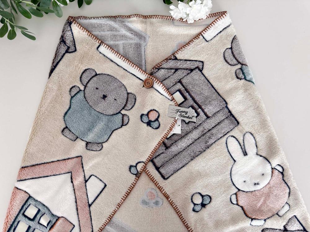 일본 미피 miffy 2way 무릎담요 퍼니블랭킷 하우스