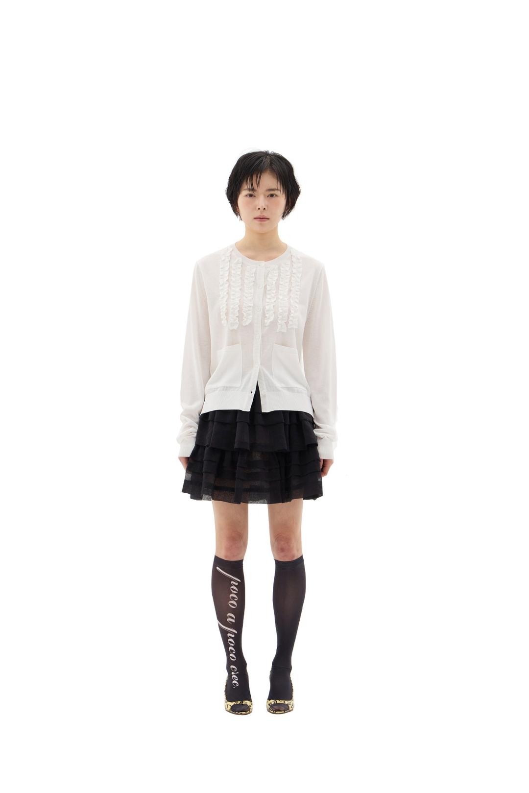 TWINKLE FRILL FRILL CARDIGAN (WHITE)