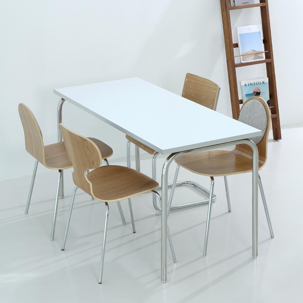 [포커스인가구] 빌리 사각 테이블 (스텐다리) 카페 업소용 2인 4인 HPL 호마이카식탁