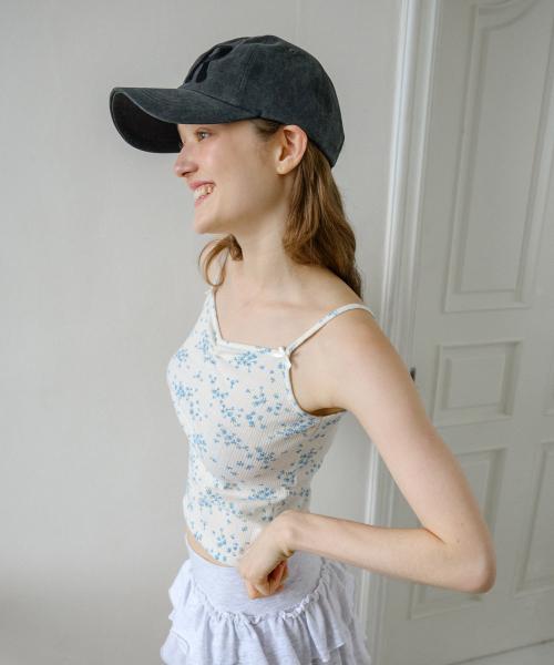 FLOWER RIBBON SLEEVELESS_BLUE