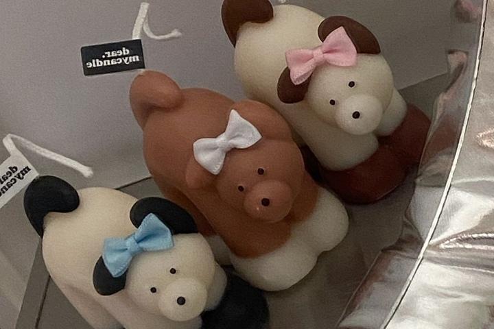 애견용품 귀여운 강아지 캔들 향초 인테리어 오브제 선물 세트