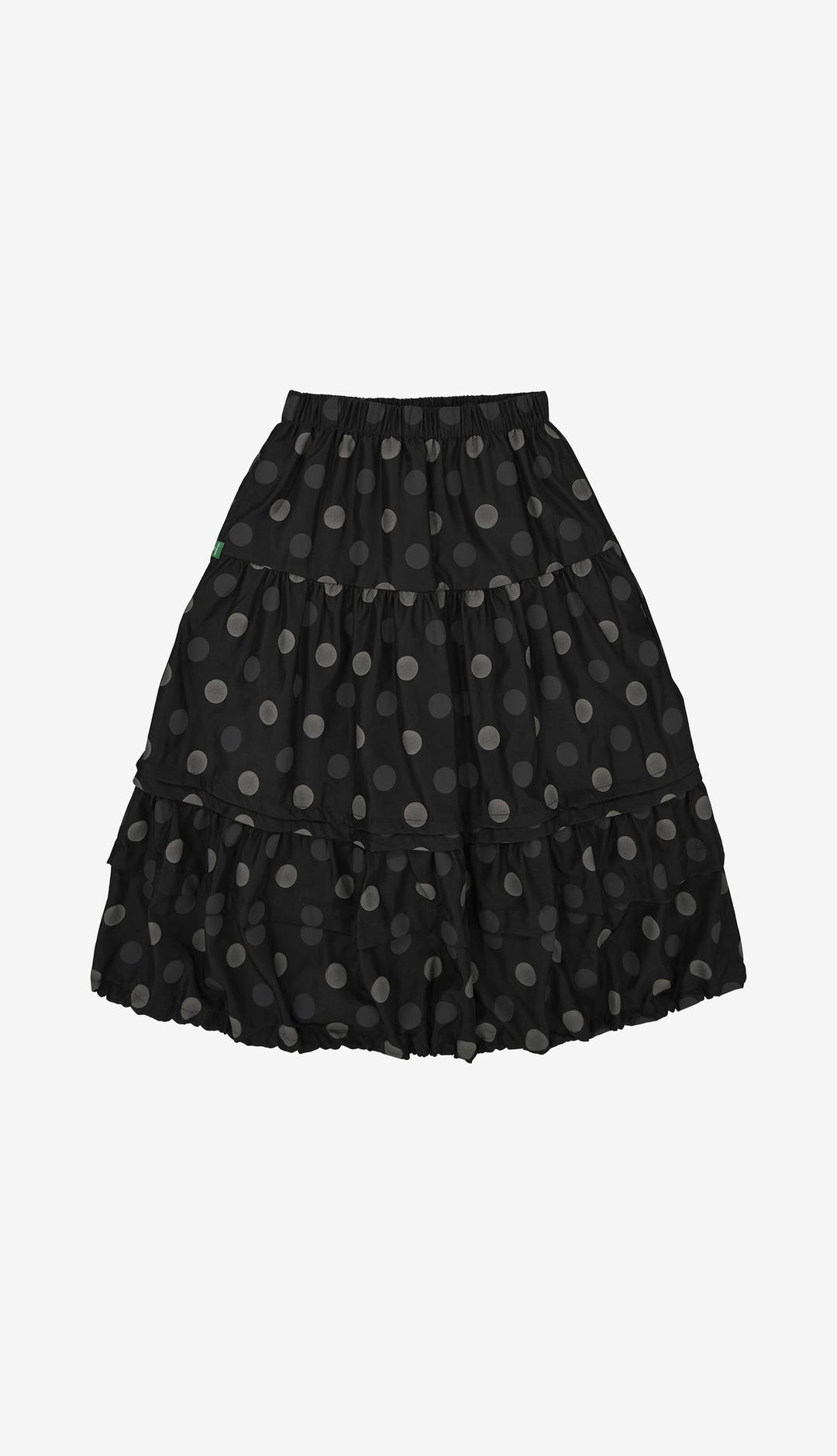 250. Dot Shirring SK _ Black