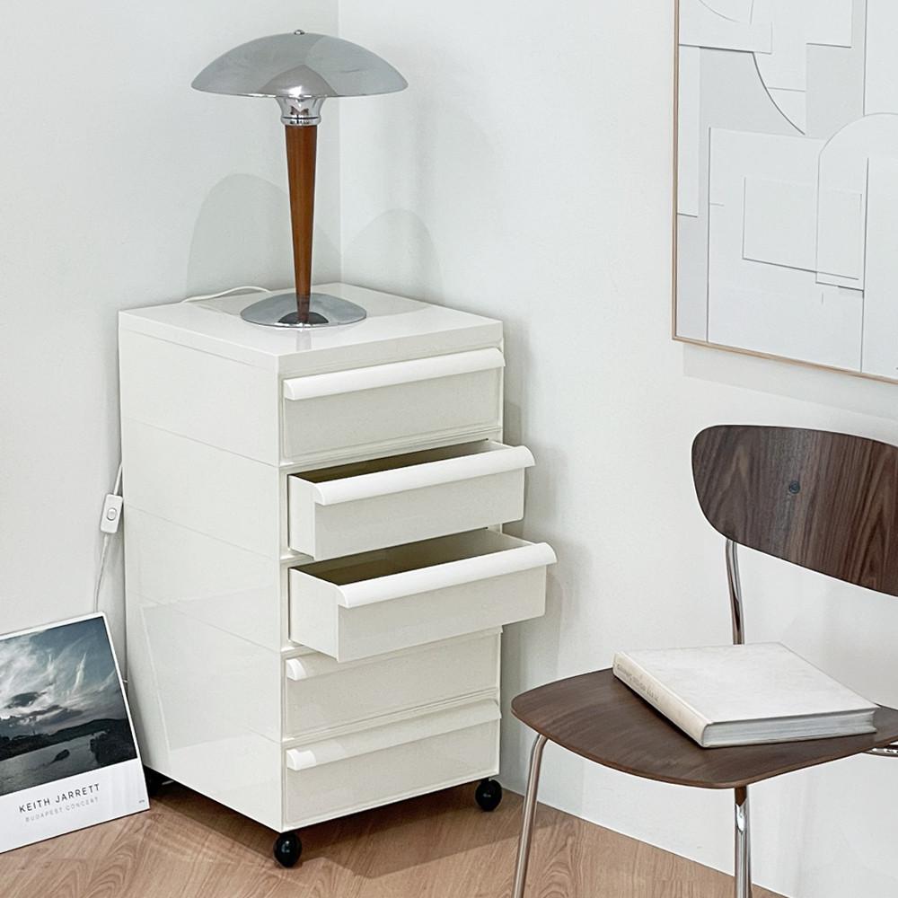 보더 캐비닛 5단 분리형 모듈 트롤리 이동식 수납 서랍장 웨건