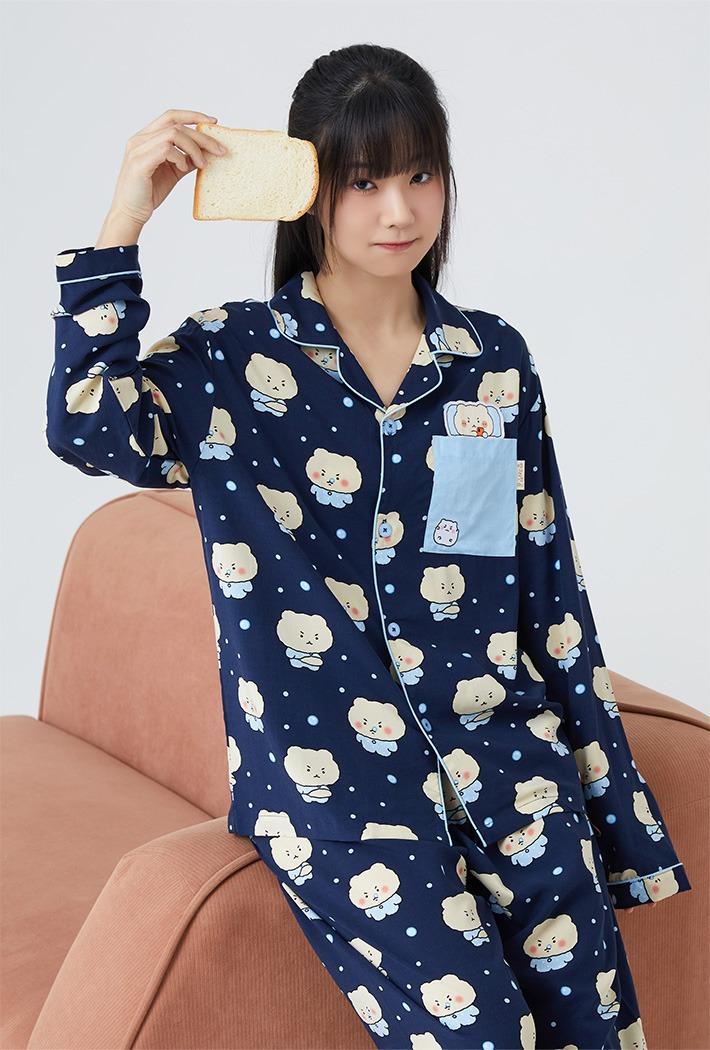 [망그러진곰] 망그러진 긴팔 잠옷(NAVY)_SPPPE23U02