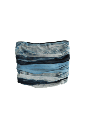 프린팅 나염 시폰 셔링 튜브탑 (3 type)