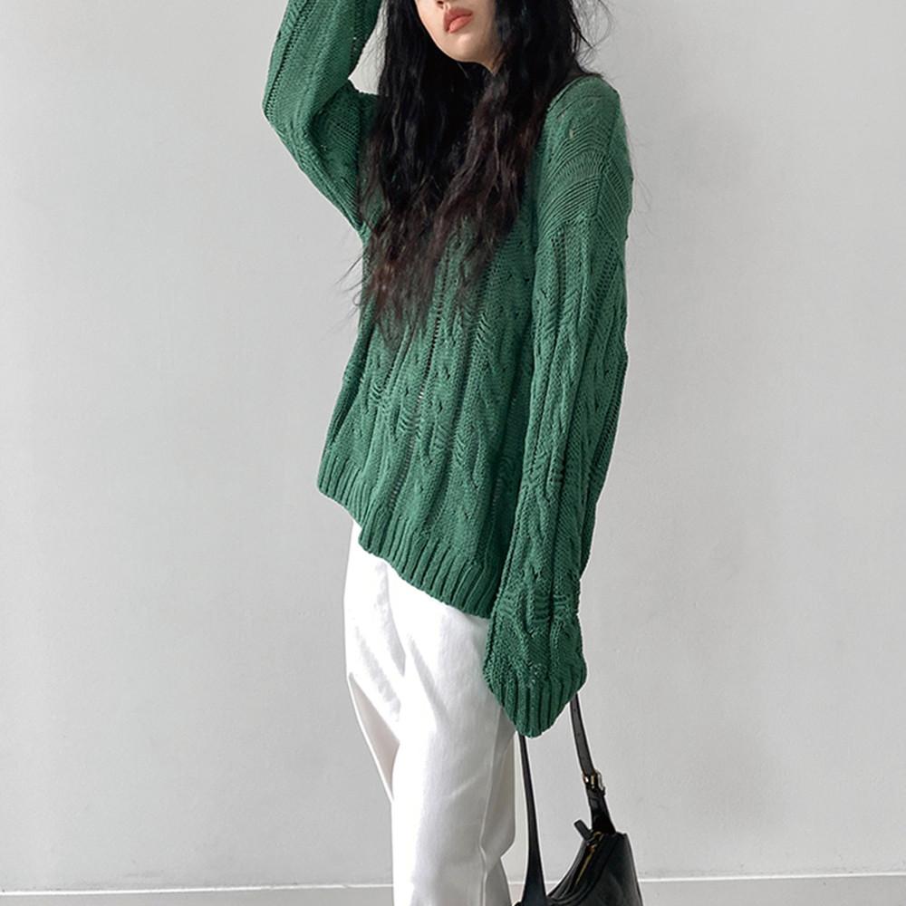 꽈배기 시스루 KNIT