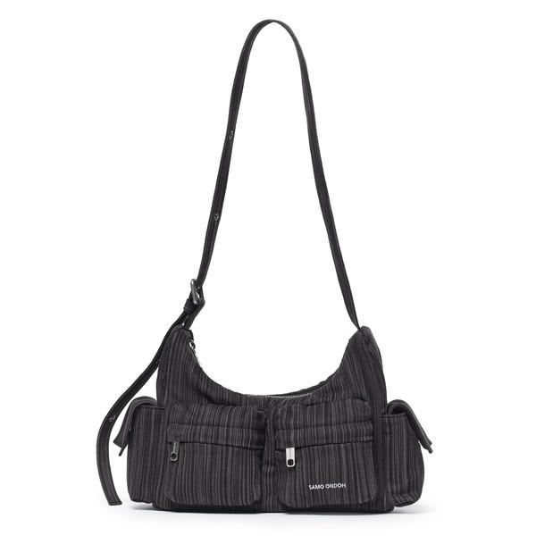 포켓 머그백 pocket mug bag M stripe black