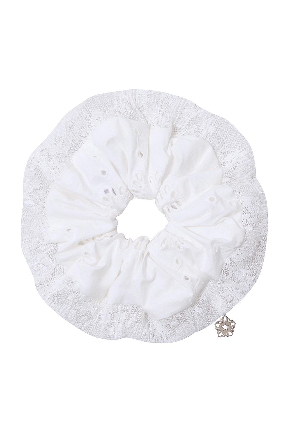 MUGUNG Lace Hair Scrunchie_White