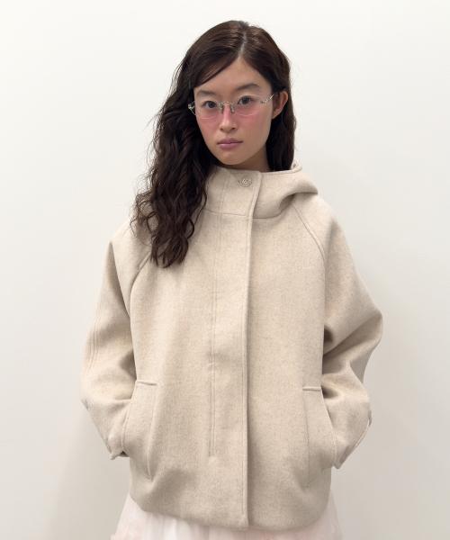 Hooded Half Coat [Oatmeal]