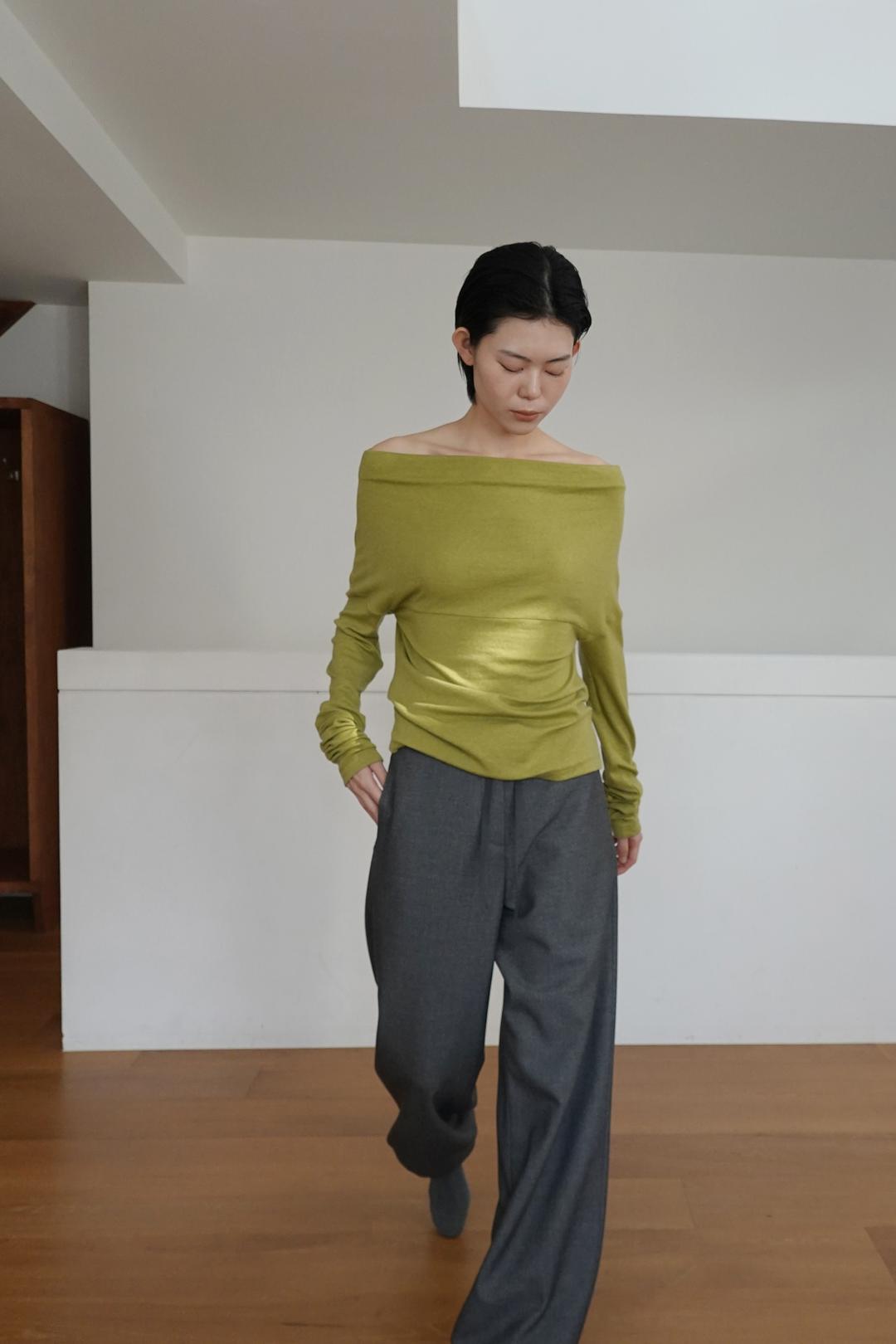 [12월 5일 순차 출고] 울 롱슬리브 탑 - 그린