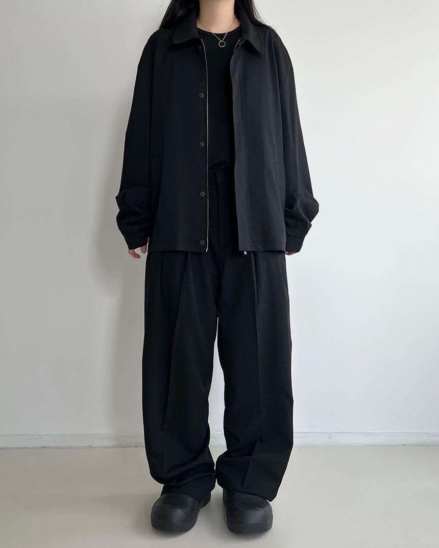 [unisex] 젠시 블랙 자켓 셋업 (1color)