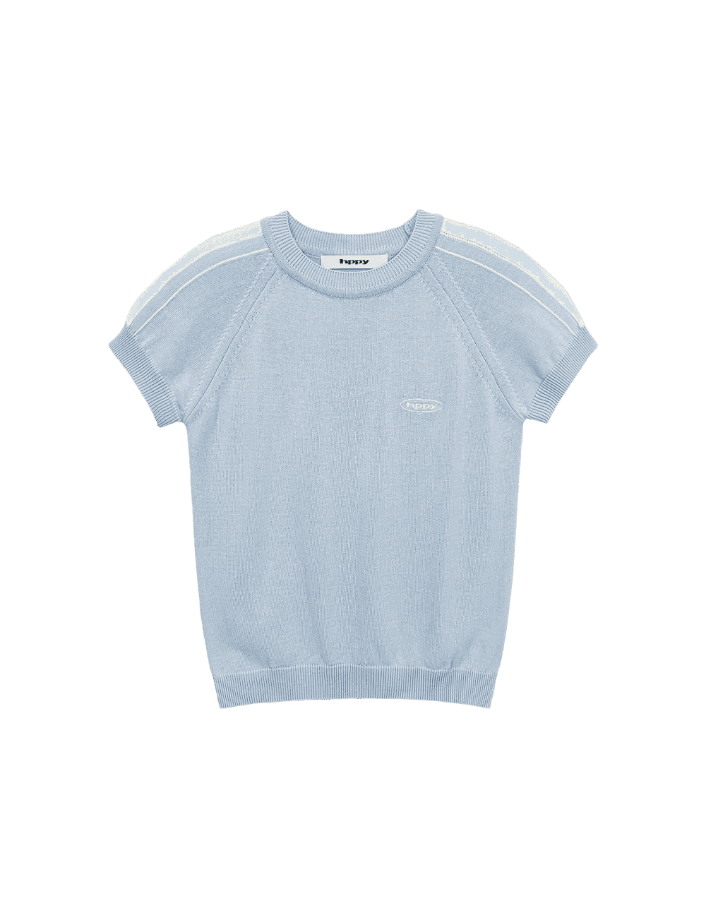 (WOMEN) NEW LOGO HALF KNIT - LIGHT BLUE