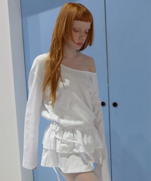 Frill Layered Long Sleeve White