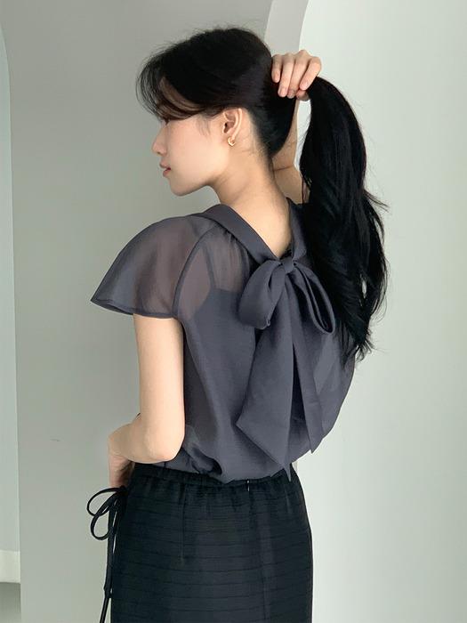 [이너 포함] 잇미샤 롤 카라 시어 블라우스 ITP6WBL900 (2COLOR)