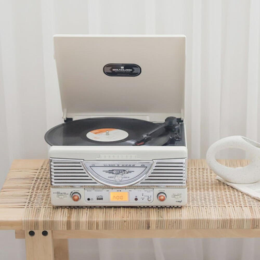 사운드룩 SLT-7080BT 레트로 블루투스 LP턴테이블