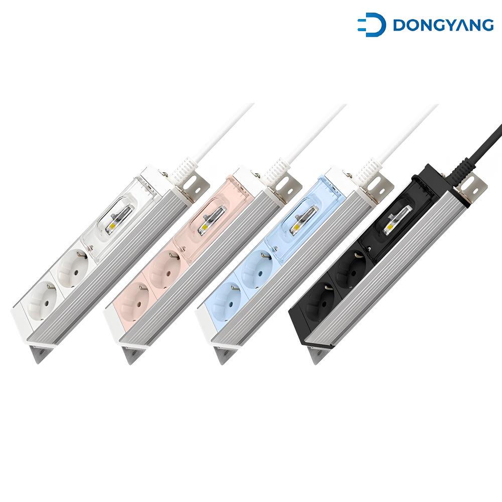 국산 누전차단 4000W 고용량 멀티 콘센트 애니탭 2구 1.5M 알루미늄 멀티탭 서버탭 