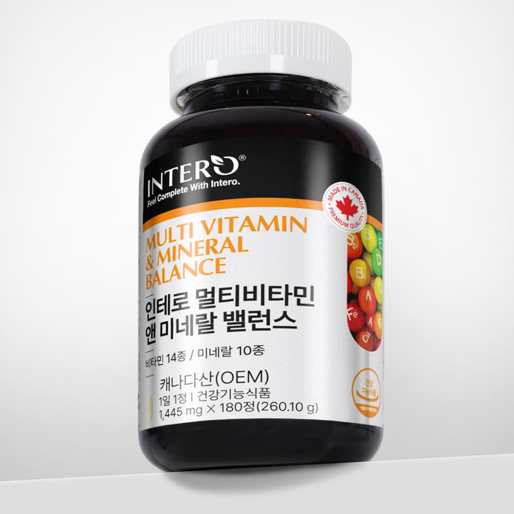 인테로 종합 멀티비타민 미네랄 남성 여성공용 6개월분