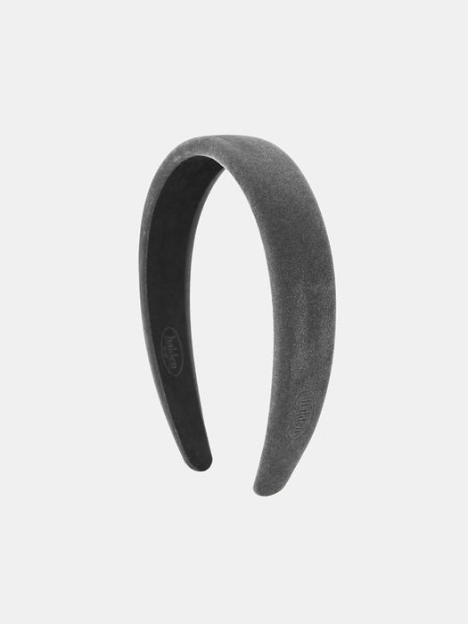 emboss logo velvet hairband (H003_grey)