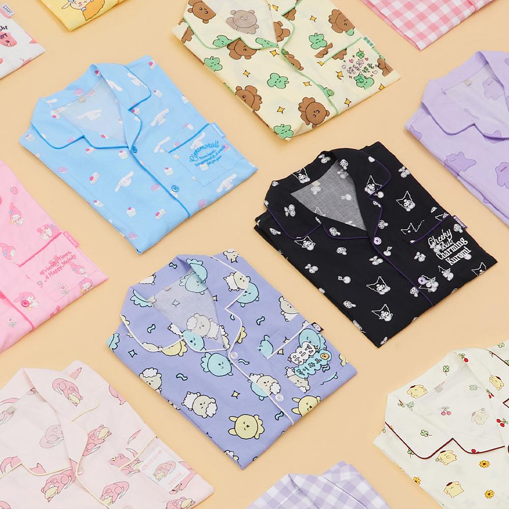 캐릭터 긴팔 파자마 (산리오, 루피, 최고심, 포켓몬, 먼작귀)