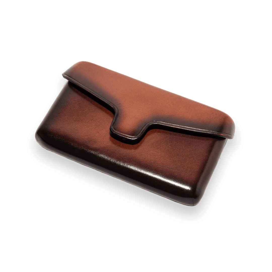 Card holder with Magnetic Closure - cappuccino-sfumato