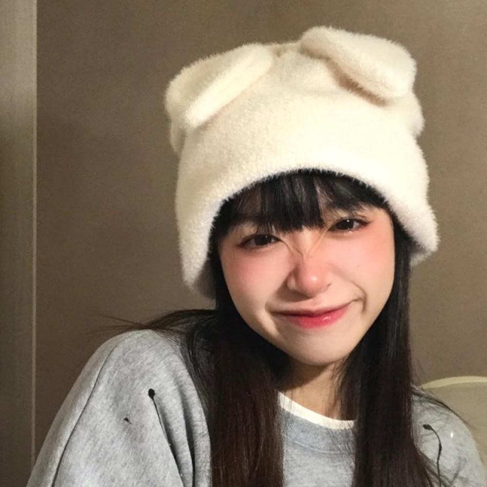 스키장 귀여운모자 털모자 가을 겨울 토끼귀모자