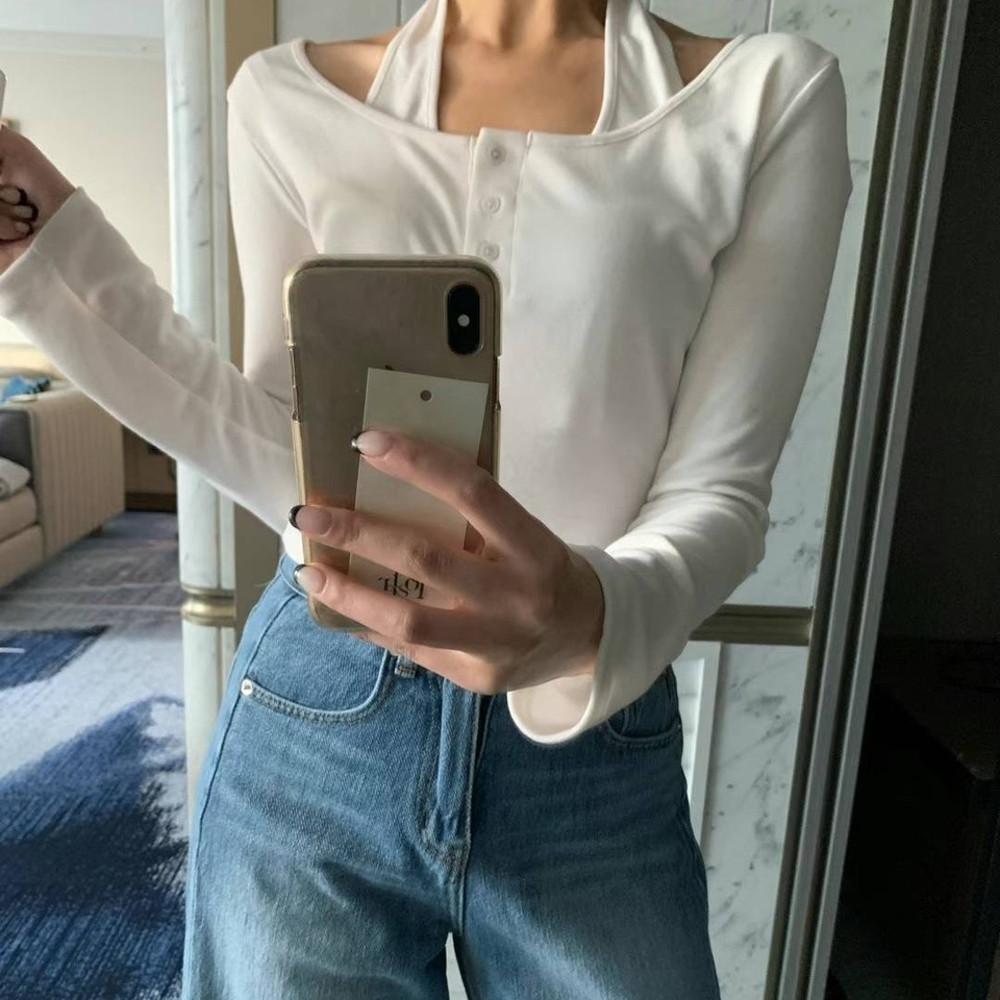 포스터 헬시 홀터티 레이어드 긴팔 요가복 (4col) poster 떠유니