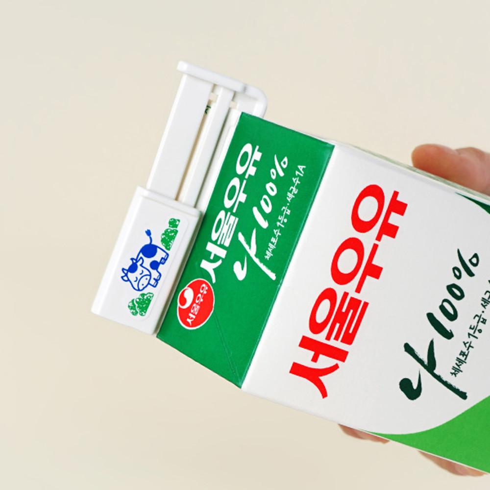 일본 LEC 우유팩 밀봉클립2P세트/우유팩클립/우유보관