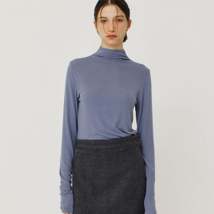 소프트 하프 터틀넥 긴팔티셔츠 - 4color