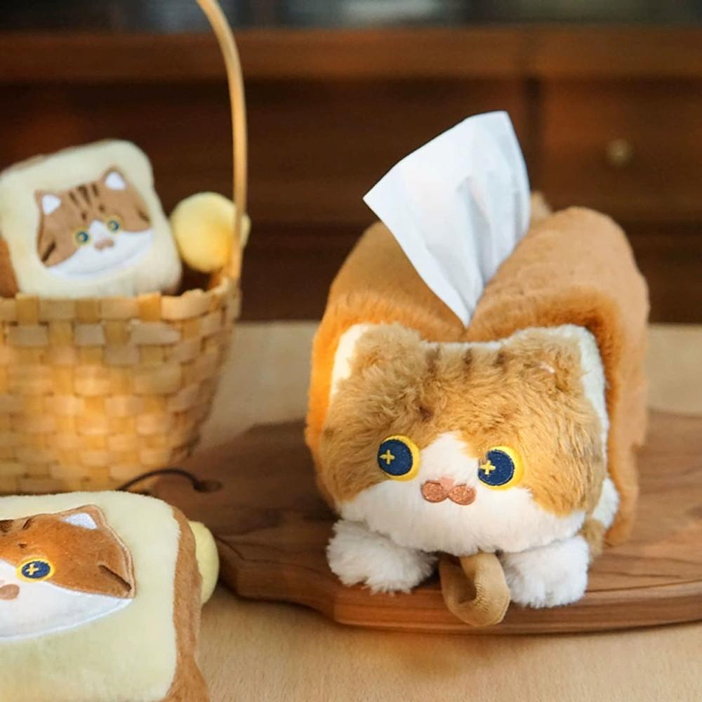 귀여운 식빵 고양이 패브릭 티슈 케이스 휴지 커버
