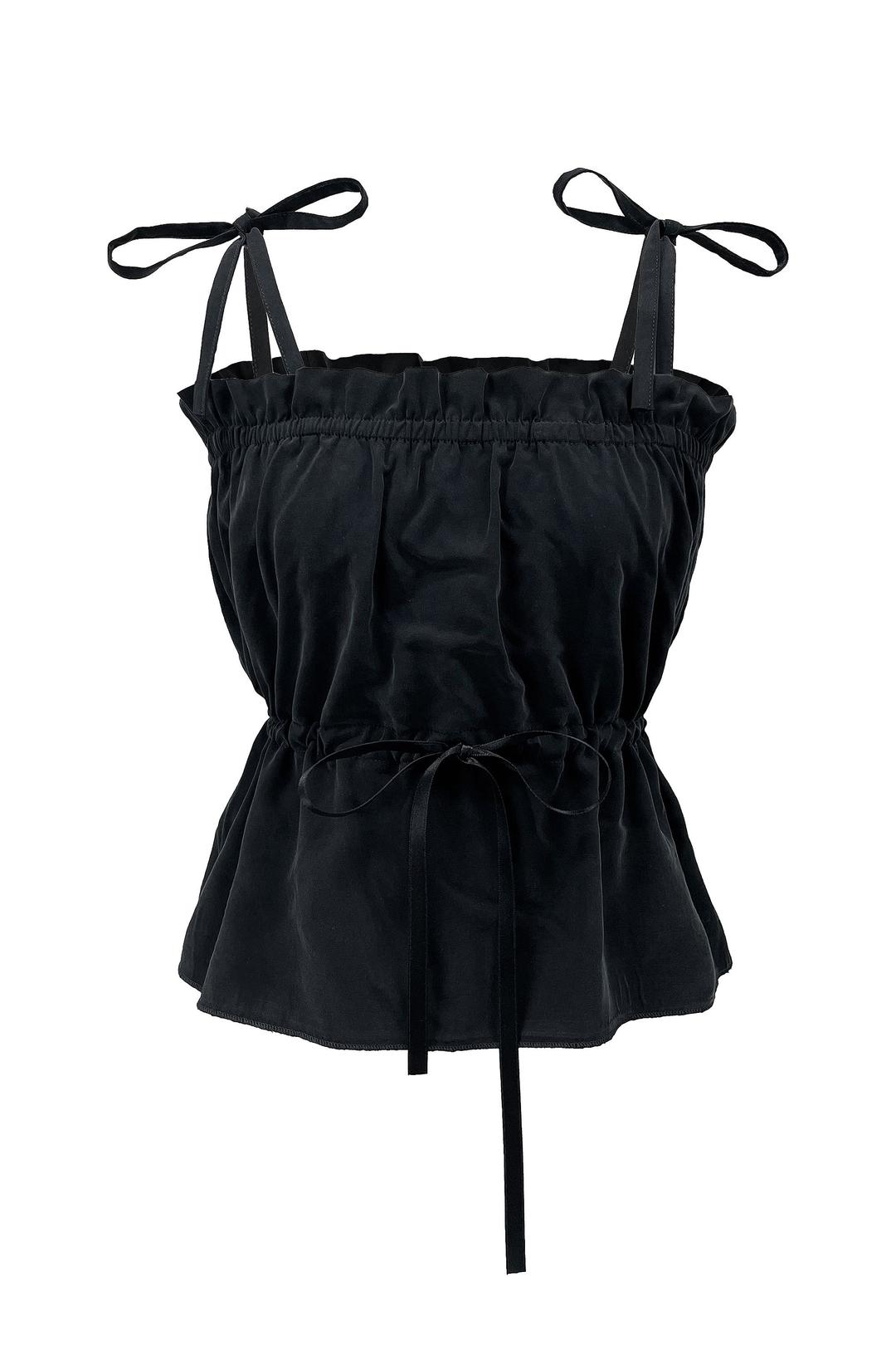 러블리 리본 슬리브리스 (블랙)