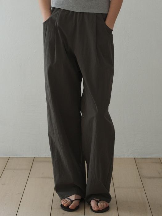 DEEP POCKET BANDING PANTS_MUD
