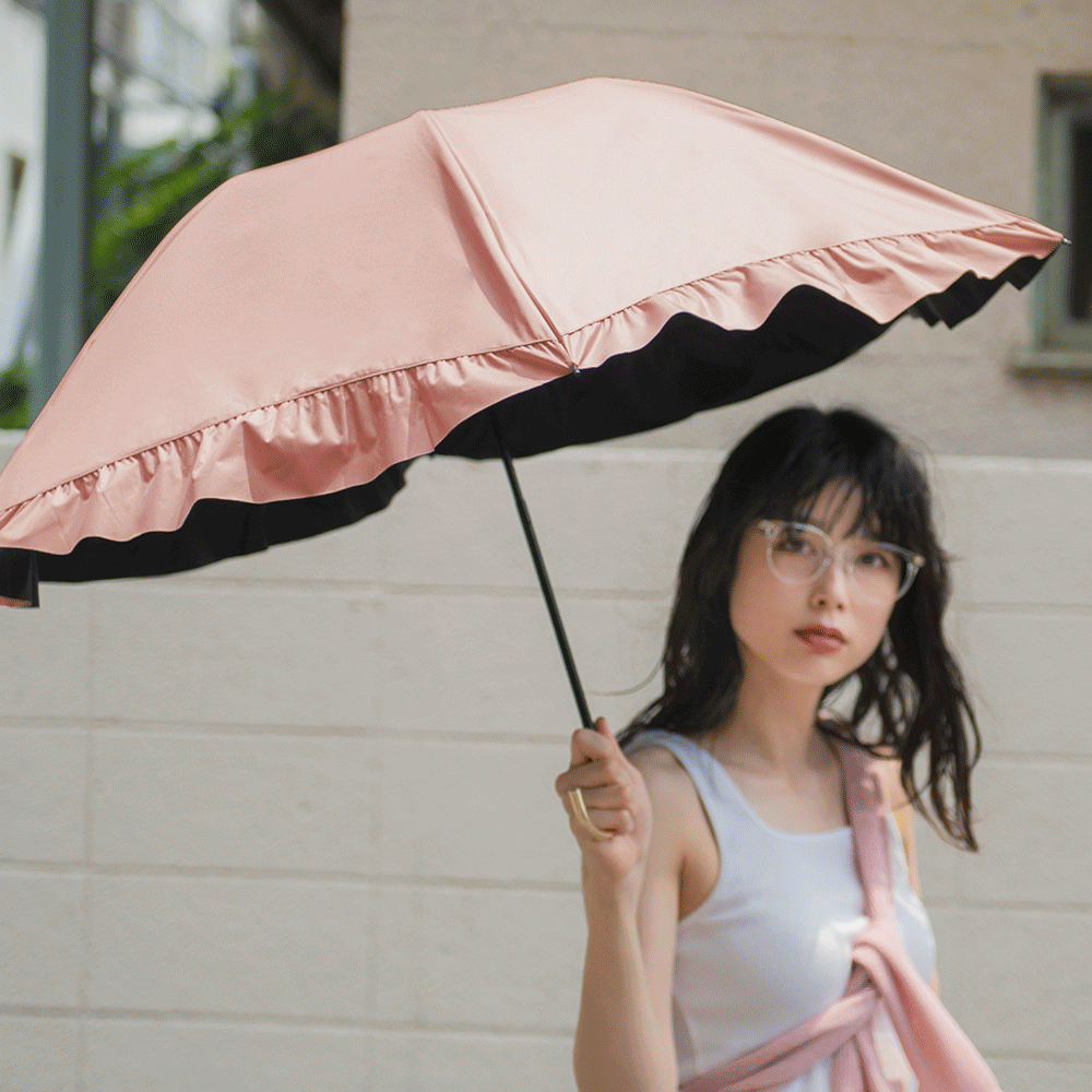 Wpc.양산 프릴 돔형 암막 자외선차단 3단양산 801-12722-102