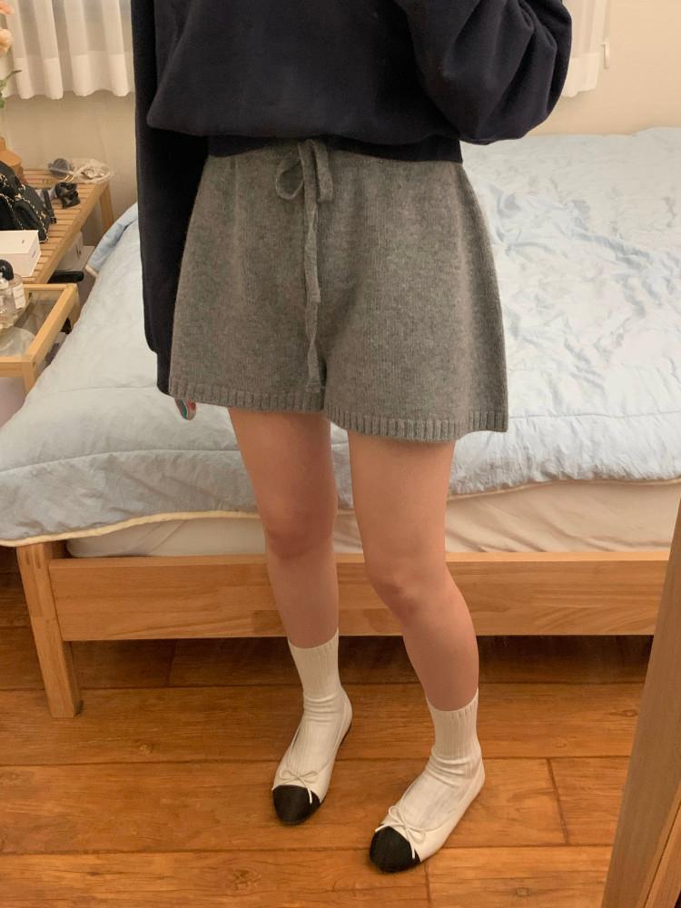 [르아브르][그레이당일] 토프 니트팬츠, 여자 밴딩 니트반바지