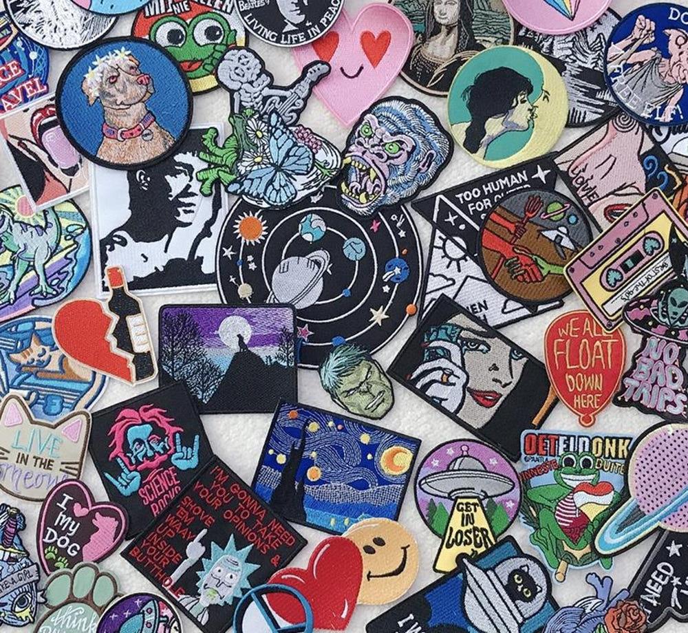 빈티지 자수 와펜 패치  패치모음 의류리폼  컴퓨터자수 60종 공구리