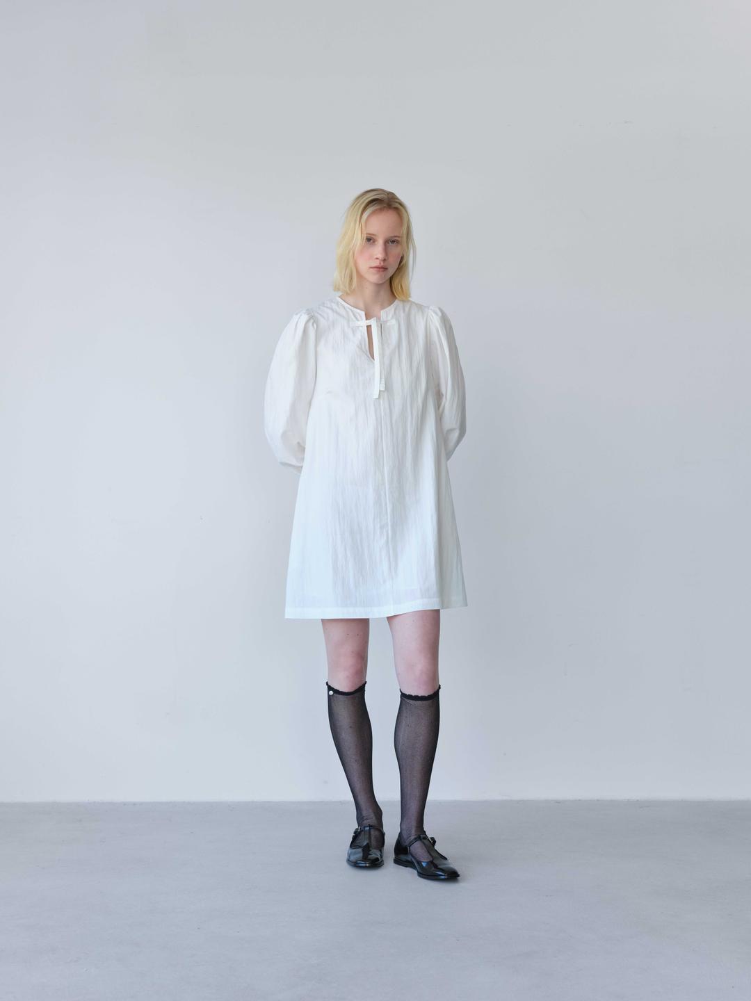 RIBBON DETAIL MINI DRESS