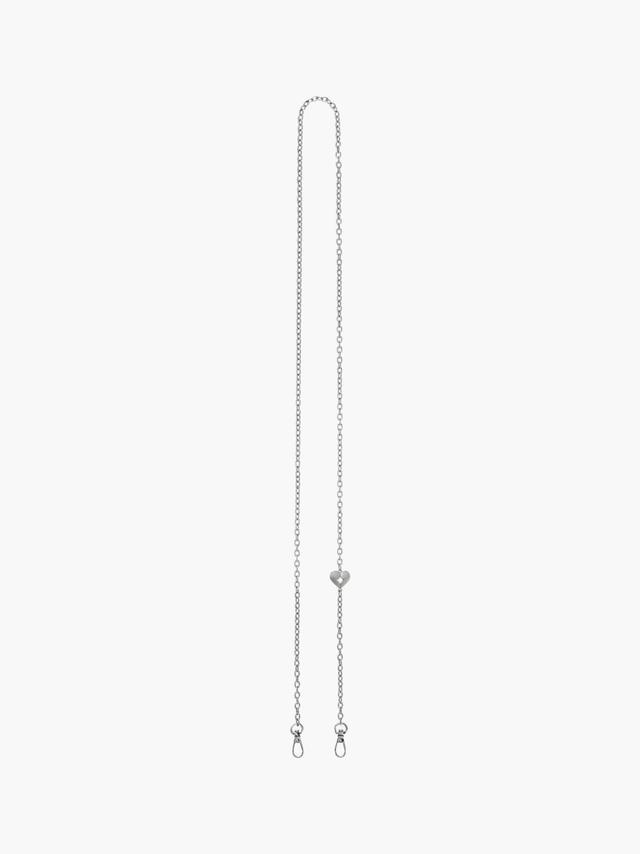 HEARTY LONG STRAP - SILVER