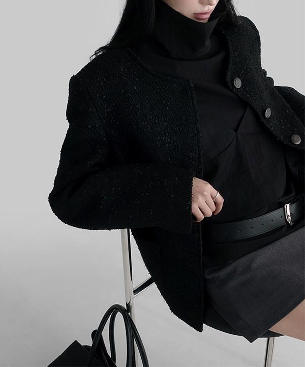 매니크 로미드 논카라 하프 울 트위드 자켓 (울90)