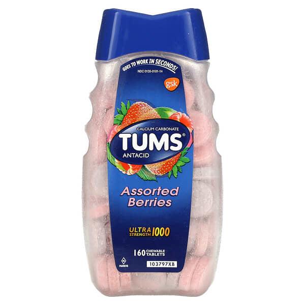Tums, Ultra Strength Antacid, 혼합 베리 맛, 츄어블정 160정