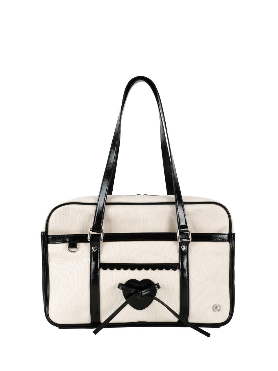 Classic ribbon schoolbag_canvas black