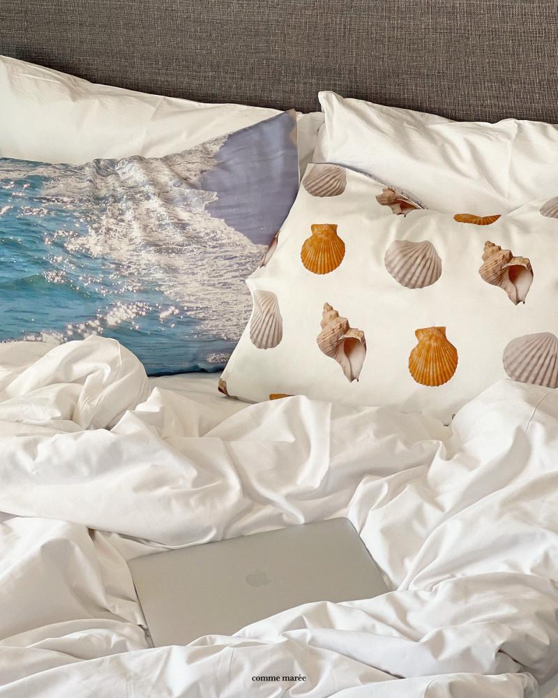 [꼼마레] 모달 양면 오션 베개커버