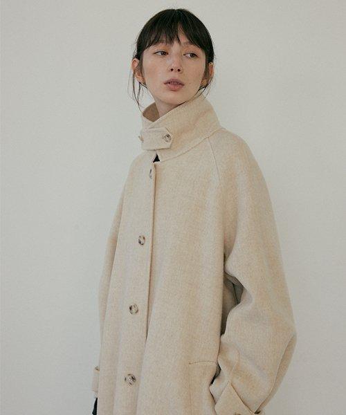 handmade wool trench coat-yellow beige