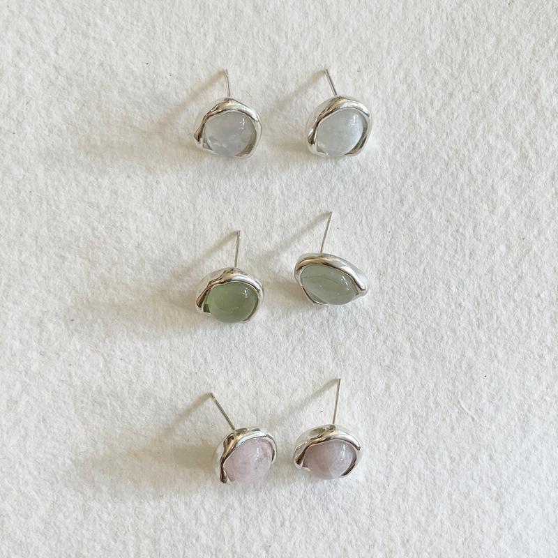 glory gemstone earring (3 colors)